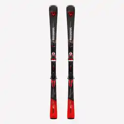 Decathlon Alpineski's met bindingen Forza 60° titanium rood/zwart aanbieding