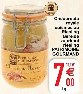 Cora Choucroute royale cuisinée au riesling bereide zuurkool riesling patrimoine gourmand aanbieding