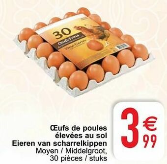 Cora Oeufs de poules élevées au sol eieren van scharrelkippen aanbieding