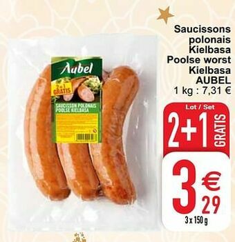 Cora Saucissons polonais kielbasa poolse worst kielbasa aubel aanbieding