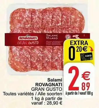 Cora Salami rovagnati gran gusto aanbieding