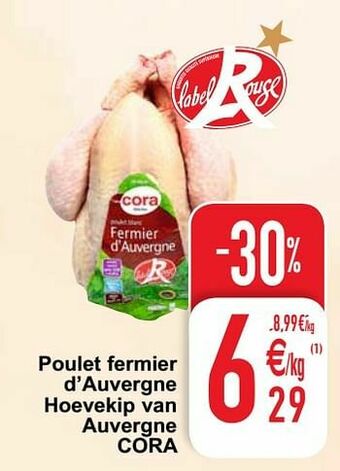 Cora Poulet fermier d’auvergne hoevekip van auvergne cora aanbieding