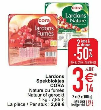 Cora Lardons spekblokjes cora aanbieding