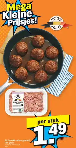 Albert Heijn AH Gehakt varken gekruid 250 gram aanbieding