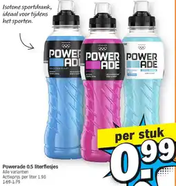 Albert Heijn Powerade 0.5 literflesjes aanbieding