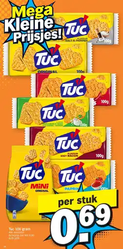 Albert Heijn Tuc 100 gram aanbieding