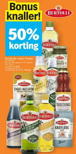 Albert Heijn Bertolli olie, sauzen of pesto aanbieding