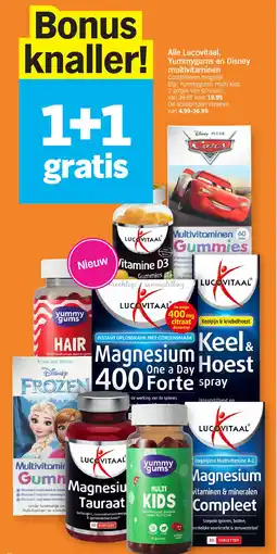 Albert Heijn Alle Lucovitaal, Yummygums en Disney multivitaminen aanbieding