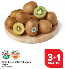 Carrefour Kiwi’s Green of kiwi’s Sungold Zespri aanbieding