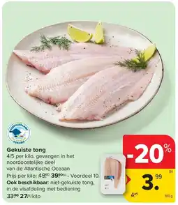 Carrefour Gekuiste tong aanbieding