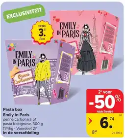 Carrefour Pasta box Emily in Paris aanbieding
