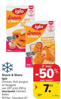 Carrefour Snack & Share Iglo aanbieding
