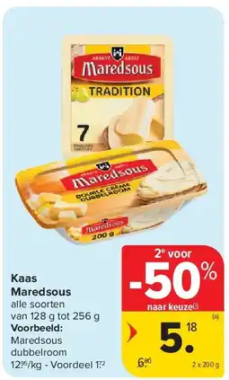 Carrefour Kaas Maredsous aanbieding