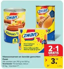 Carrefour Vleesconserven en bereide gerechten Zwan aanbieding