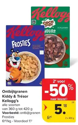Carrefour Ontbijtgranen Kiddy & Trésor Kellogg’s aanbieding