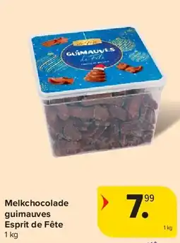Carrefour Melkchocolade guimauves Esprit de Fête aanbieding