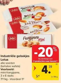 Carrefour Industriële gebakjes Lotus aanbieding