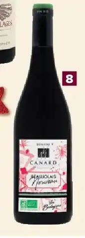 Carrefour Beaujolais Nouveau bio Domaine Canard aanbieding