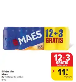 Carrefour Blikjes bier Maes aanbieding