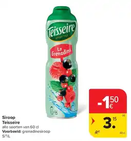 Carrefour Siroop Teisseire aanbieding