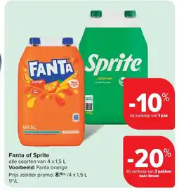 Carrefour Fanta of Sprite aanbieding