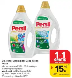 Carrefour Vloeibaar wasmiddel Deep Clean Persil aanbieding