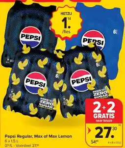Carrefour Pepsi Regular, Max of Max Lemon aanbieding
