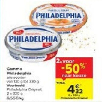 Carrefour Gamma philadelphia aanbieding
