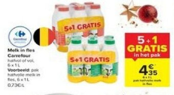 Carrefour Melk in fles aanbieding