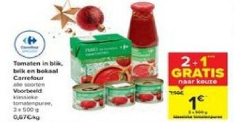 Carrefour Tomaten in blik brik en bokaal aanbieding