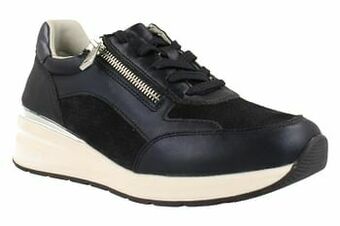 Berca Shoes Caprice Sneaker Laag Soft Leder Wedge - Blauw aanbieding