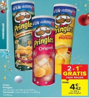 Carrefour Chips pringles aanbieding