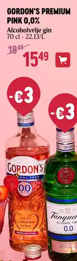 Delhaize GORDON’S PREMIUM PINK 0,0% aanbieding