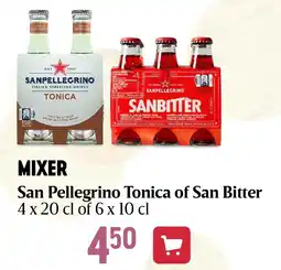Delhaize MIXER San Pellegrino Tonica of San Bitter aanbieding