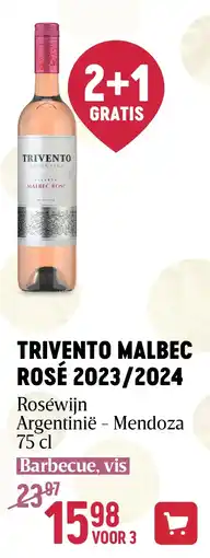 Delhaize TRIVENTO MALBEC ROSÉ 2023/2024 aanbieding