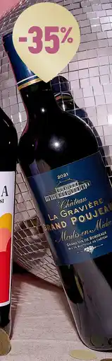 Delhaize CHÂTEAU LA GRAVIÈRE GRAND POUJEAUX 2021 aanbieding