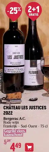 Delhaize CHÂTEAU LES JUSTICES 2022 aanbieding