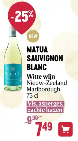 Delhaize MATUA SAUVIGNON BLANC aanbieding