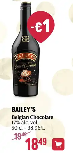 Delhaize BAILEY’S Belgian Chocolate aanbieding