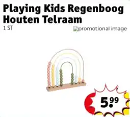 Kruidvat Playing Kids Regenboog Houten Telraam aanbieding