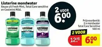 Kruidvat Mondwater total care sensitive aanbieding