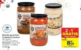 Carrefour Bereide gerechten in bekaal 400g aanbieding