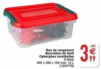Cora Box de rangement décoration de noël opbergbox kerstballen x-mas aanbieding