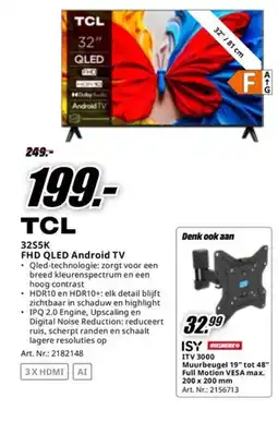 MediaMarkt TCL FHD QLED Android TV 32S5K aanbieding