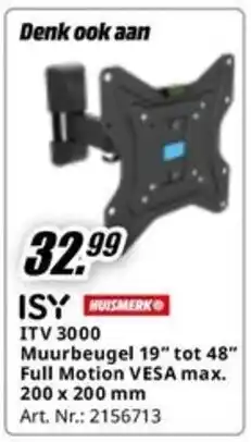 MediaMarkt ISY ITV 3000 Muurbeugel aanbieding