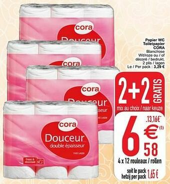 Cora Papier wc toiletpapier cora aanbieding
