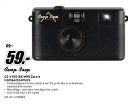 MediaMarkt Camp Snap CS-V105-BK-WW Zwart Compactcamera aanbieding