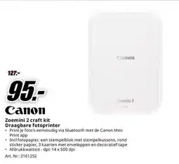 MediaMarkt Canon Zoemini 2 craft kit Draagbare fotoprinter aanbieding