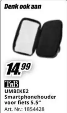MediaMarkt TnB UMBIKE2 Smartphonehouder voor fiets 5.5" aanbieding