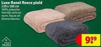 Kruidvat Luxe flanel fleece plaid aanbieding